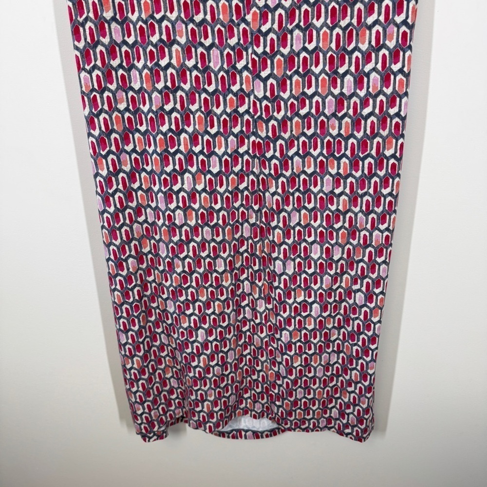 NIC and ZOE Printed Geometric Gathered Side Sleeveless Dress Size 2x - Picture 9 of 11
